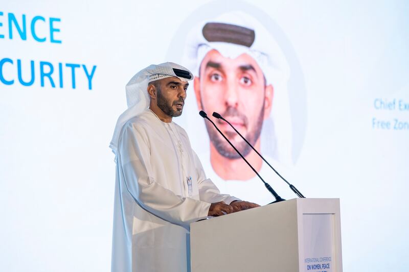 Abdullah Al Hameli, chief executive, Economic and Free Zones Cluster, Abu Dhabi Ports Group, at conference.