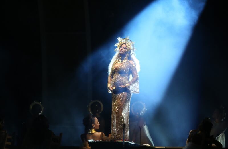 Beyonce performs at the 59th Annual Grammy Awards in Los Angeles, California, February 12, 2017. Reuters