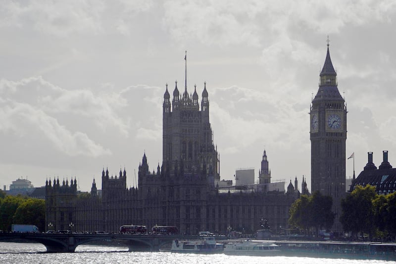 The Palace of Westminster and Elizabeth Tower seen from the south bank of the Thames. AFP