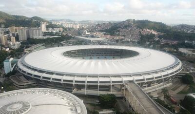 A general view of the Maracana Stadium in Rio de Janeiro one of the stadiums chosen as a venue for the Copa America, Brazil June 10, 2021. Picture taken with a drone. REUTERS/Pilar Olivares