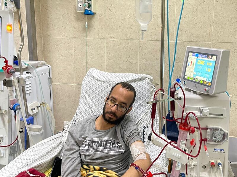 Mohammed Abou Safar, 33, said a shortage in filters and tubes meant he was not receiving the treatment he needed. Photo: Madelene Shaqleyeh
