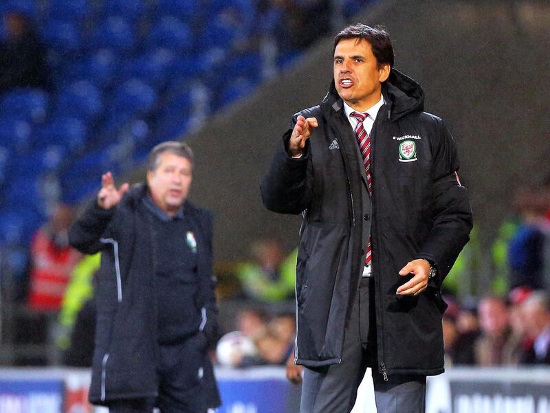 epa06336975 (FILE) - Wales manager Chris Coleman (R) reacts during the International Friendly soccer match between Wales and Panama in Cardiff, Wales, Britain, 14 November 2017 (reissued 18 November 2017). Chris Coleman resigned as Wales manager to take over at English Championship soccer club AFC Sunderland, British media reports claimed on 18 November 2017.  EPA/DIMITRIS LEGAKIS