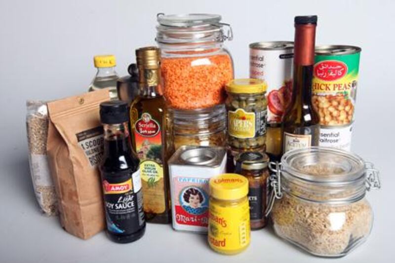 A few of the recommended staples to have in your pantry.