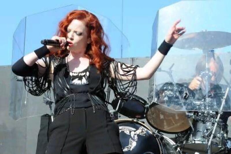 Garbage's frontwoman Shirley Manson performs at the KROQ Weenie Roast Y Fiesta, in California earlier this month. Katy Winn / AP Photo