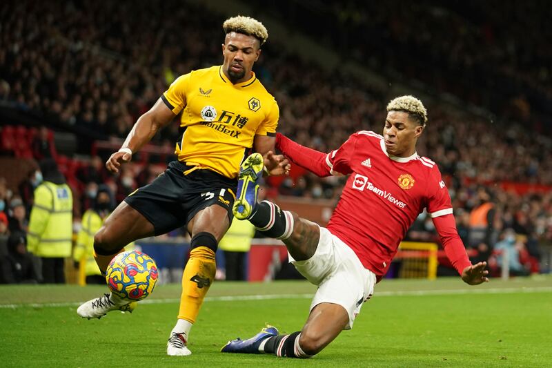 SUB: Adama Traore (Trincao, 66) 6 - Manchester United defenders could only foul him as he broke a way on the counter, with Traore constantly looking to carry the ball deep into enemy territory. As ever with Traore, he looked dangerous on the ball, but his final pass could have been better. AP Photo