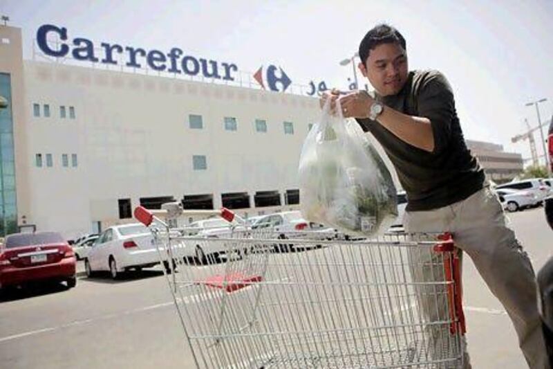 Carrefour is one of the major retail chains in the UAE operated by Majid Al Futtaim Holding. Sammy Dallal / The National