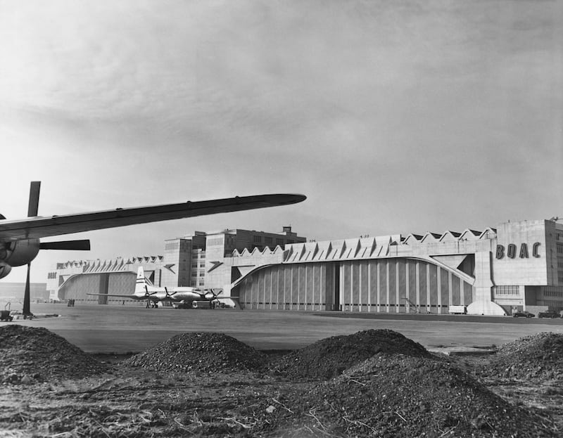 The new BOAC maintenance headquarters at London Airport circa 1955