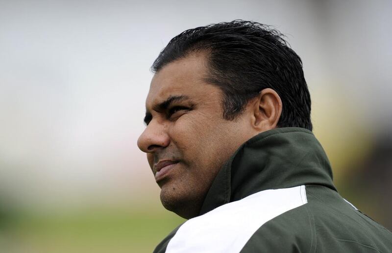 Pakistan coach Waqar Younis shown during his last stint with the team in July 2010. Tom Hevezi / AP