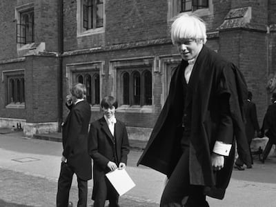 Boris Johnson at Eton School, September 1979. Ian Sumner / Shutterstock