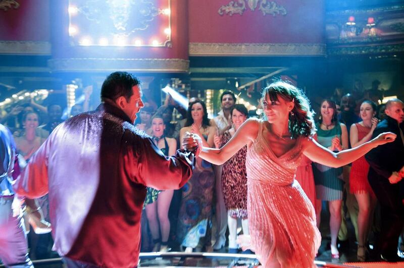 Nick Frost in a dance scene with Rashida Jones in Cuban Fury. Courtesy Entertainment One Films