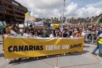 Mass protests in Canary Islands against over-tourism