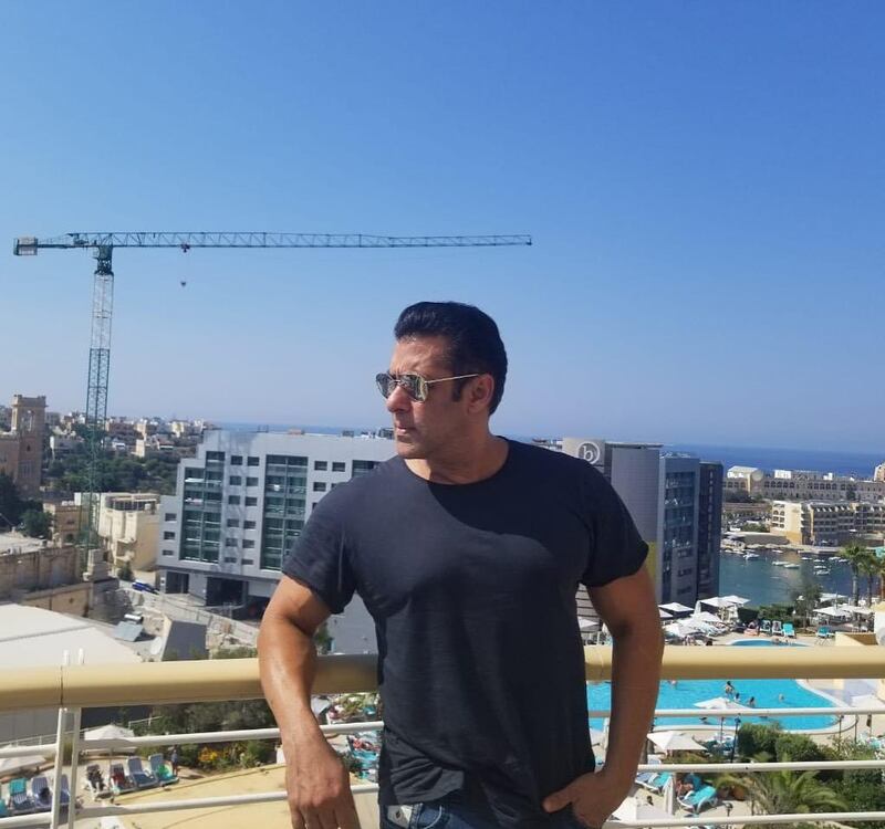 Salman Khan on the set of Bharat in Malta. Courtesy Salman Khan Instagram