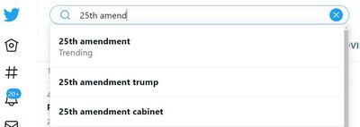 Shortly following the violent demonstrations inside the Capitol Building, the 25th Amendment started to trend on Twitter. 