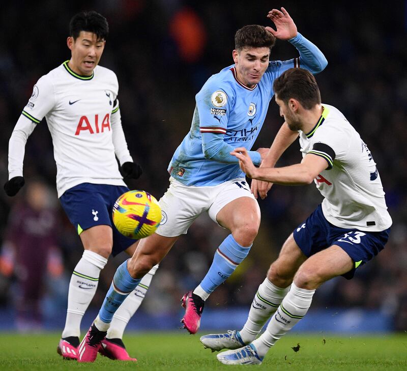 Julian Alvarez – 7 The youngster looked bright as he tried to find space behind the defenders, drawing them away from Haaland. He grabbed a scrappy but well-taken goal just after half time as City started their comeback.
AFP