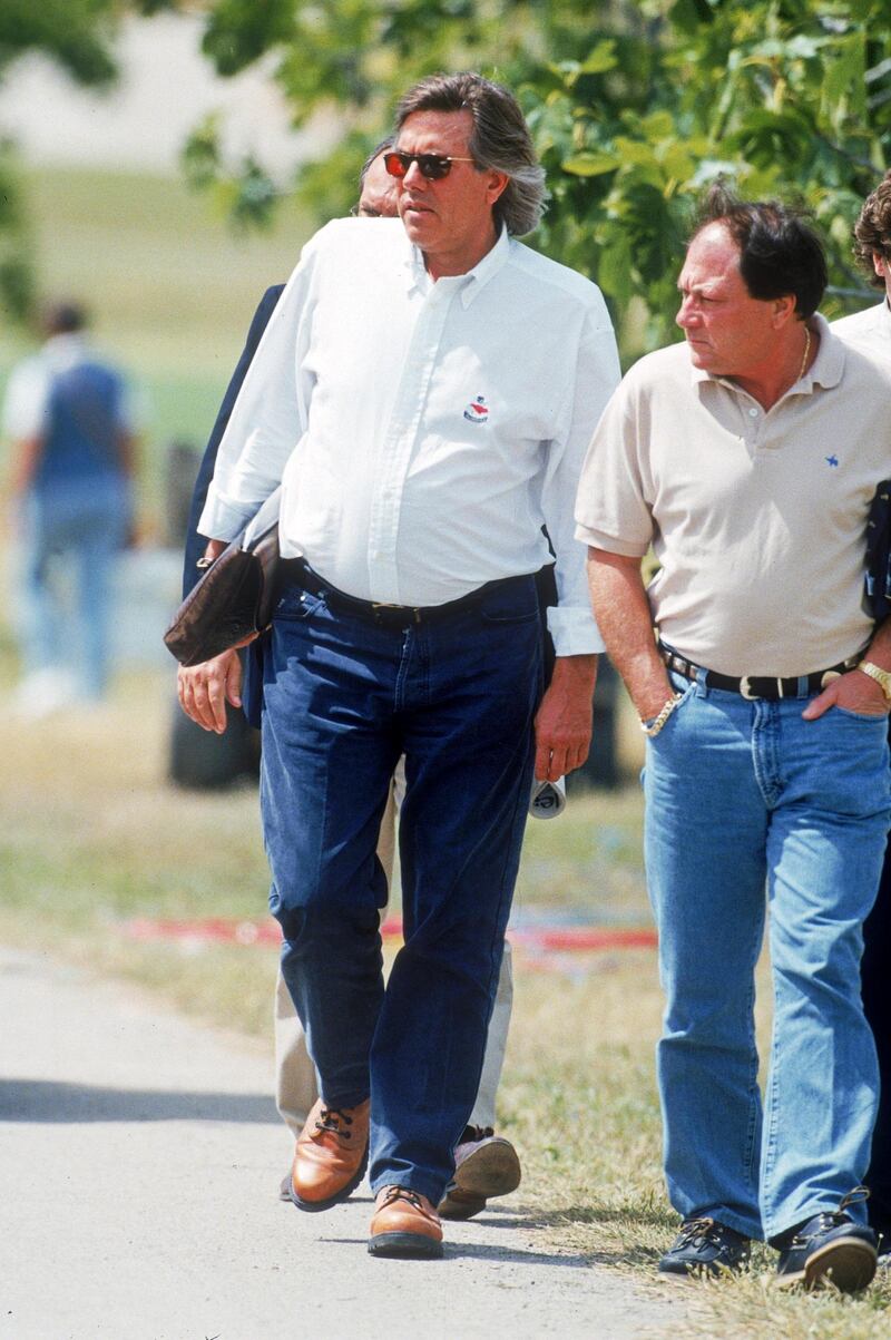 5 May 1998:  Christopher Skase, Australia's most wanted man is seen at the Turespana Masters held in Majorca, Spain. Mandatory Credit: Allsport Australia/ALLSPORT