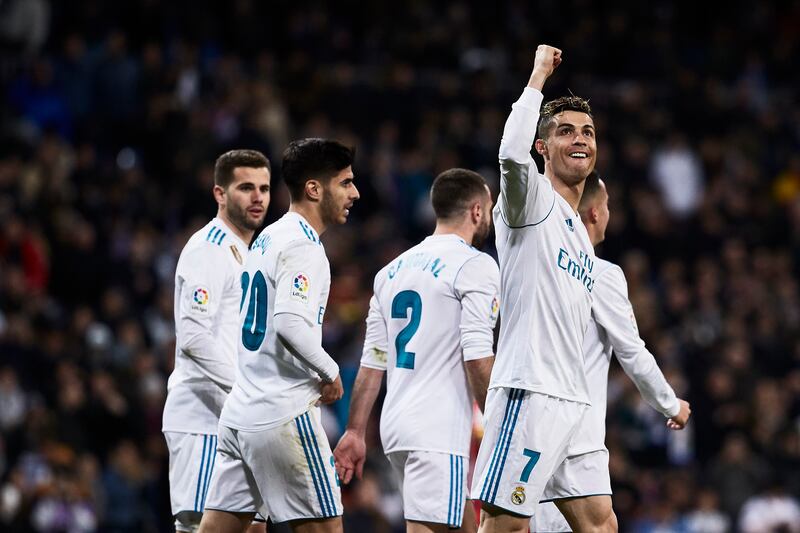 Cristiano Ronaldo scored his 45th treble in Real Madrid's match against Girona on March 18, 2018. Getty