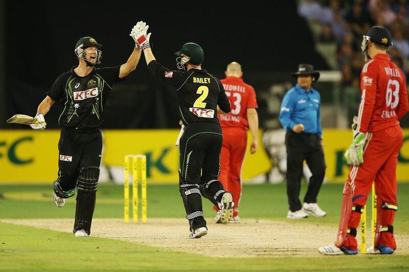 George Bailey produced a 26-run final over on Sunday. Michael Dodge / Getty Images 