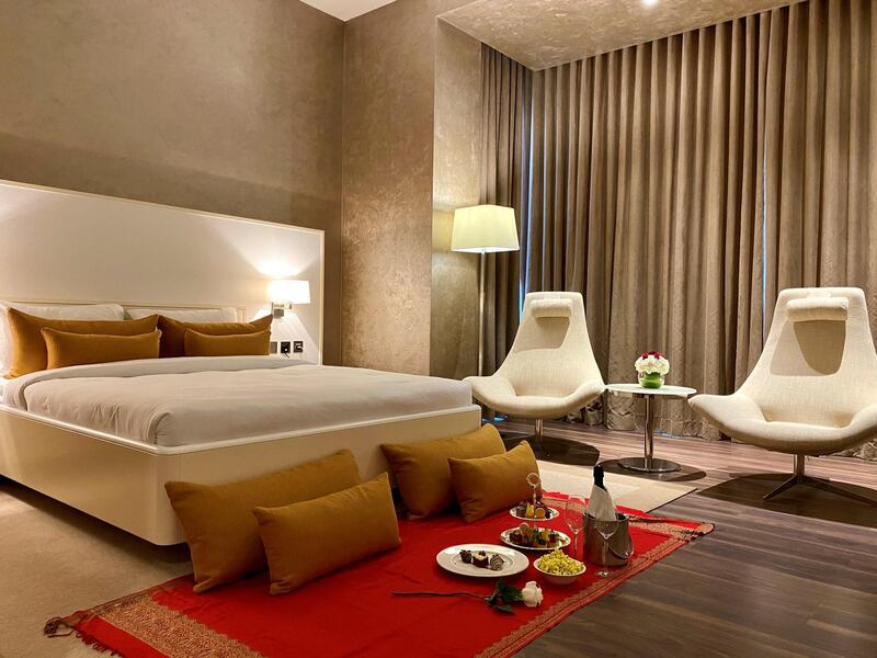 10. A movie marathon and in-room romantic meal awaits at Remal Hotel, Ruwais in Abu Dhabi, rates from Dh600. Courtesy Remal Hotel