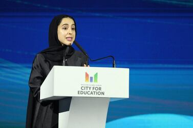 Shamma Al Mazrui, the Minister of State for Youth. Courtesy Aqdar World Summit