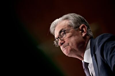 Jerome Powell, chairman of the U.S. Federal Reserve, listens during a Senate Banking Committee hearing in Washington, D.C., U.S., on Wednesday, Feb. 12, 2020. Powell came close to acknowledging that the central bank may not have the firepower to fight the next recession and called on Congress to get ready to help. Photographer: Andrew Harrer/Bloomberg