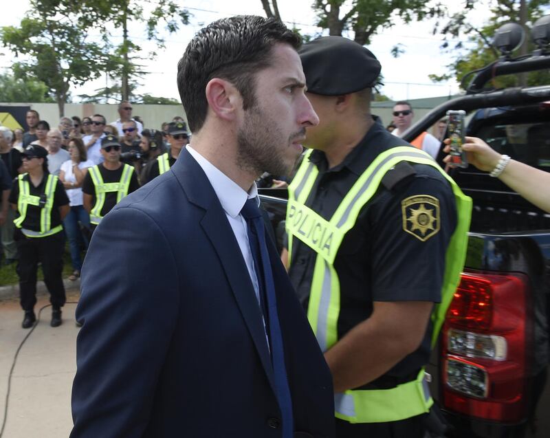 Executive Secretary of FC Nantes Loic Morin walks after the vigil. Getty Images