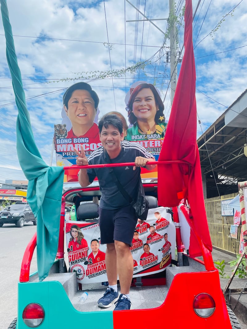 Dubai resident Jess Manglicmot is back home in the Philippines during the country’s national elections and shared photos of campaigning on city streets. Polls put Ferdinand Marcos Jr and his running mate, Sara Duterte-Carpio, ahead. Photo: Jess Manglicmot