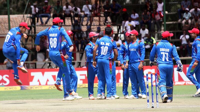 Afghanistan outplayed West Indies to win the World Cup Qualifier trophy in Harare on Sunday. Courtesy ICC
