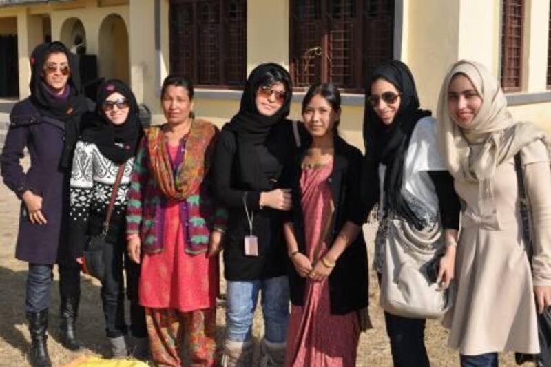 The five Zayed University students with teachers from the Shree Bhagyodaya Secondary School in Sanku village, Nepa

Courtesy Dr Ian Michael
