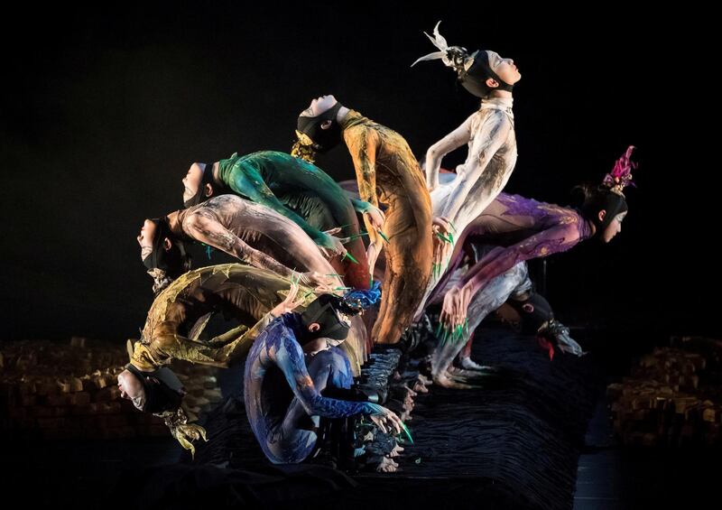 Dancers of China's Peacock Contemporary Dance Company perform Yang Liping's Rite of Spring during the International Contemporary Dance Festival at the Bolshoi Theatre in Moscow, Russia. Reuters
