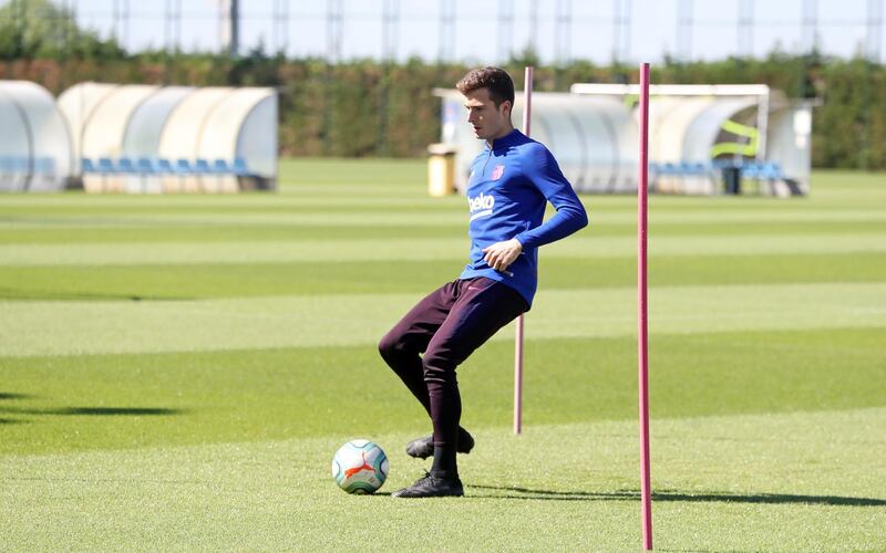 Inaki Pena during a training session at Ciutat Esportiva Joan Gamper. Getty Images