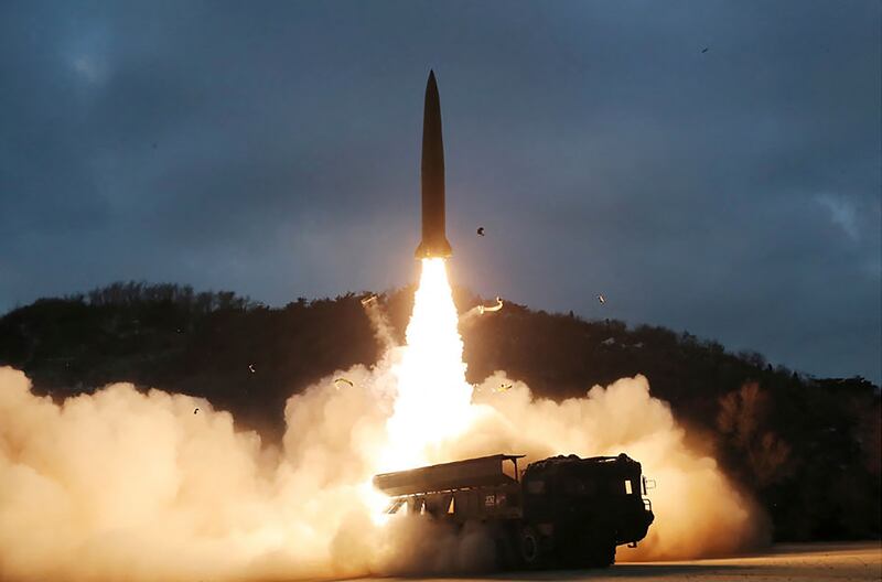 North Korea says this test was of a surface-to-surface tactical guided missile.  AFP