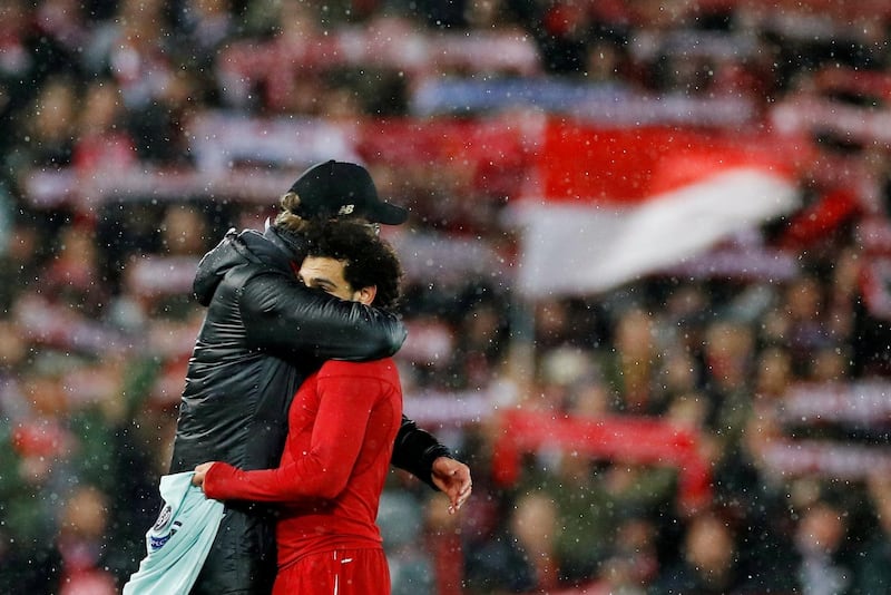 Klopp with Salah. The two have proved to be a great combination at Liverpool.