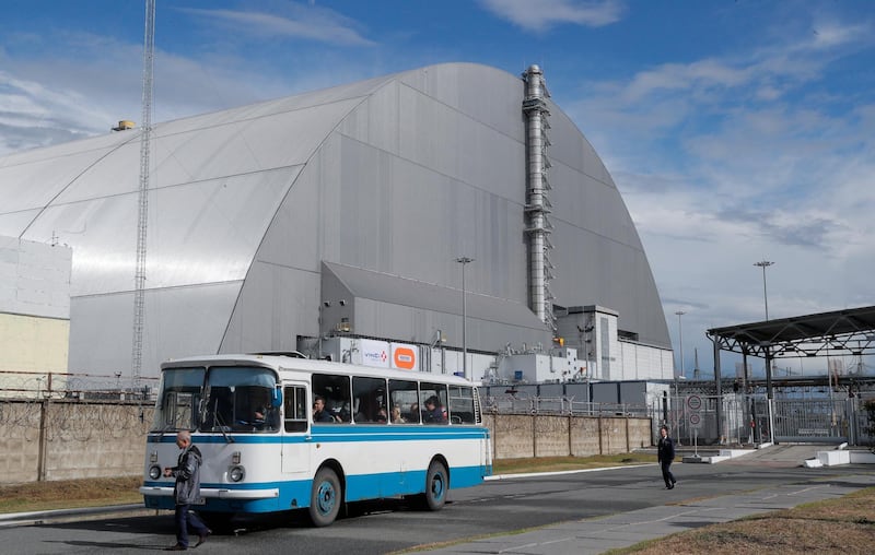 The new Safe Confinement covering the 4th block of Chernobyl Nuclear power plant. EPA