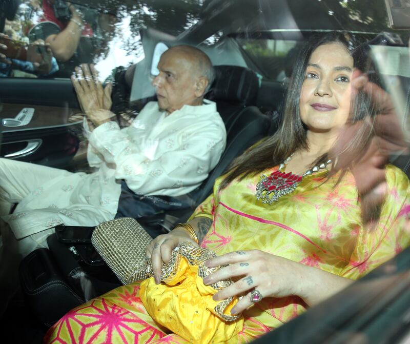 Alia Bhatt's father Mahesh and half-sister Pooja. Photo: Pallav Paliwal