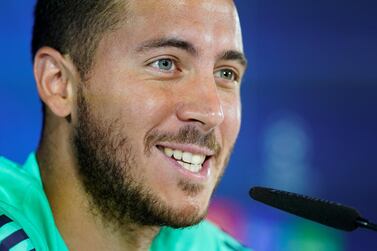 Soccer Football - Real Madrid Press Conference - Ciudad Real Madrid, Valdebebas, Spain - September 30, 2019 Real Madrid's Eden Hazard during the press conference REUTERS/Juan Medina