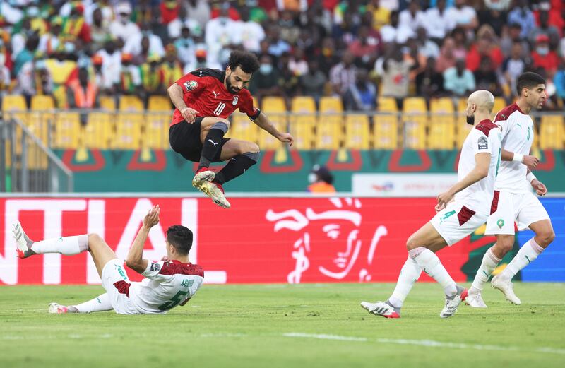 Naif Aguerd (below) - 6, Made a brilliant header to deny Fattouh’s cross. Was left bewildered after another header was tipped onto the crossbar. Was beaten by Salah in the build-up to the winner. AFP