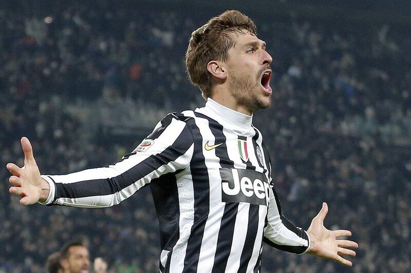 Juventus striker Fernando Llorente scored the game's only goal in extra time against Udinese on Sunday. Marco Bertorello / AFP