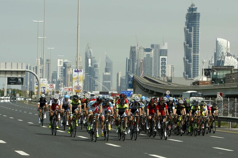 The inaugural Dubai Tour attracted 127 riders representing 16 teams and many nationalities. Christopher Pike / The National