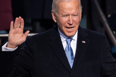 Joe Biden is sworn in as the 46th US president on January 20, 2021, at the US Capitol in Washington. AFP