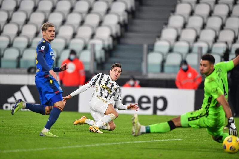 Federico Chiesa scores Juve's second goal. Getty