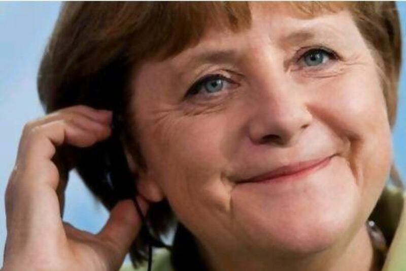 German chancellor Angela Merkel after a meeting in Berlin on Tuesday. During the course of the economic crisis, she has been losing her reputation as a skilful mediator on the international stage since coming to power in 2005.
