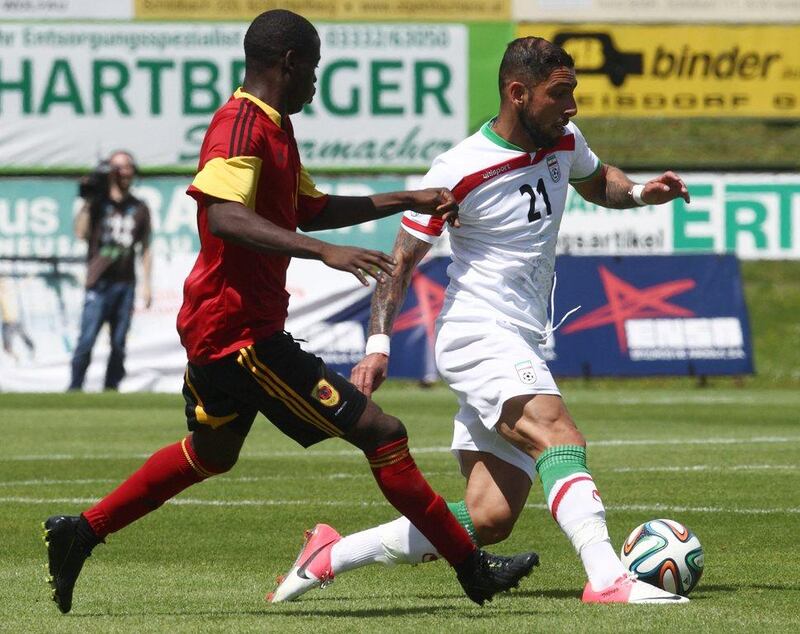 Ashkan Dejagah shown during a World Cup warmup friendly against Angola on Friday. Heinz-Peter Bader / Reuters / May 30, 2014