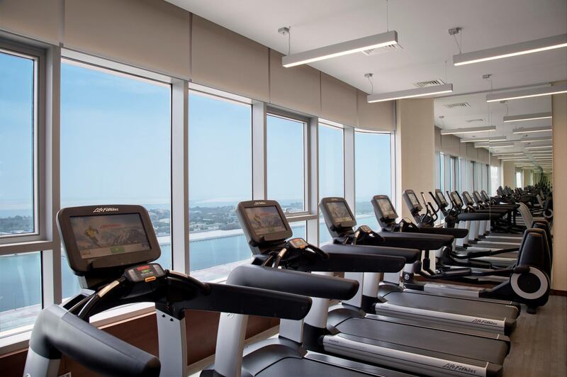 The Bodylines gym is located on the 20th floor. Courtesy Pearl Rotana Capital Centre