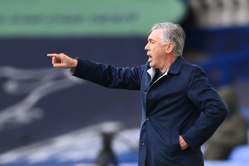 Everton manager Carlo Ancelott. AFP