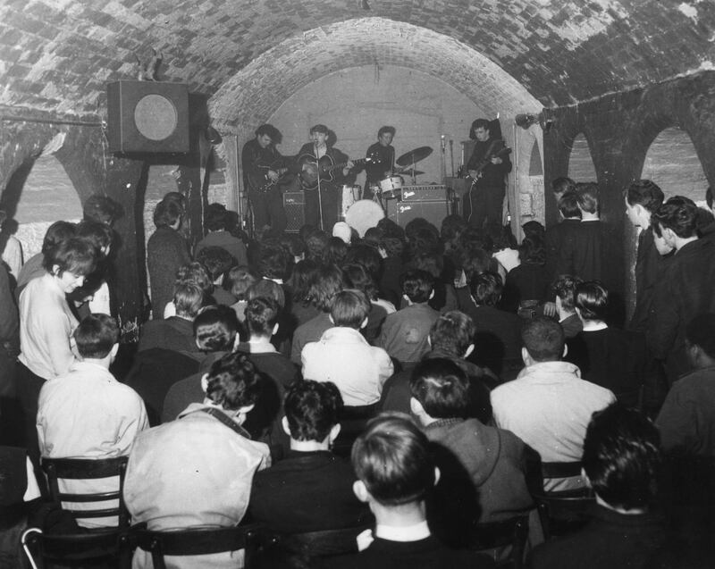 A packed crowd watching the Merseybeats playing at Liverpool's Cavern Club.   (Photo by John Pratt/Getty Images)