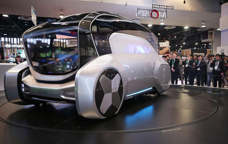 Hyundai's Mobis M.Vision S gets some attention. AFP