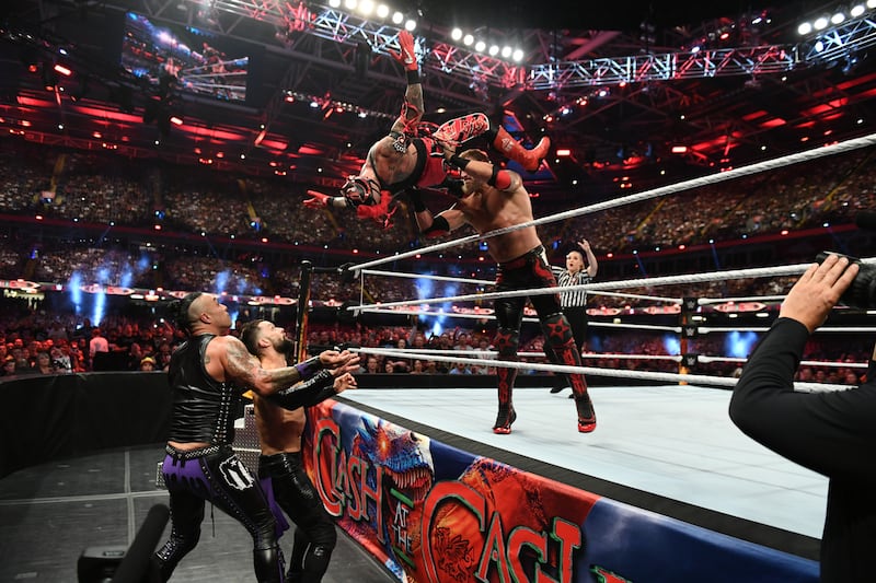 Rey Mysterio and Edge take on the Judgement Day. 