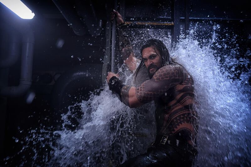 Jason Momoa in Aquaman. Jasin Boland / Warner Bros. Pictures