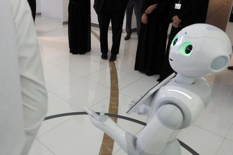A robot like Pepper will communicate with passengers in future. Delores Johnson / The National