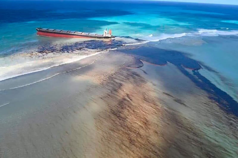 The Indian Ocean island of Mauritius declared a state of environmental emergency in August, 2020, after the Japanese-owned ship that ran aground offshore in July began spilling oil.